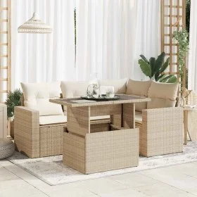 Juego de sofás jardín con cojines 5 pzas ratán sintético beige von , Gartensets - Ref: Foro24-3326309, Preis: 432,08 €, Rabat...