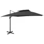 Ampelschirm mit schwarzem Doppeldach 300x300 cm von vidaXL, Sonnenschirme - Ref: Foro24-312376, Preis: 308,59 €, Rabatt: %