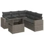 Set de muebles de jardín 6 pzas y cojines ratán sintético gris by , Garden sets - Ref: Foro24-3326321, Price: 428,56 €, Disco...
