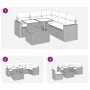 Set de muebles de jardín 6 pzas y cojines ratán sintético gris by , Garden sets - Ref: Foro24-3326321, Price: 428,56 €, Disco...