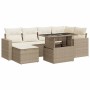 Set sofás de jardín 7 piezas y cojines ratán sintético beige von , Gartensets - Ref: Foro24-3326349, Preis: 569,45 €, Rabatt: %