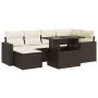 Juego de sofás de jardín 7 piezas con cojines ratán PE marrón by , Garden sets - Ref: Foro24-3326354, Price: 508,67 €, Discou...