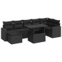 Set de sofás de jardín y cojines 8 piezas ratán sintético negro von , Gartensets - Ref: Foro24-3326356, Preis: 551,55 €, Raba...