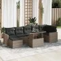 Set de sofás de jardín y cojines 8 piezas ratán sintético gris by , Garden sets - Ref: Foro24-3326361, Price: 525,24 €, Disco...