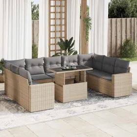 Juego de sofás jardín con cojines beige 10 pzas ratán sintético by , Garden sets - Ref: Foro24-3326380, Price: 722,35 €, Disc...