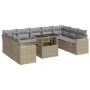 Juego de sofás jardín con cojines beige 10 pzas ratán sintético de , Conjuntos de jardín - Ref: Foro24-3326380, Precio: 724,0...