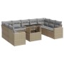 Juego de sofás jardín con cojines beige 10 pzas ratán sintético by , Garden sets - Ref: Foro24-3326380, Price: 723,02 €, Disc...