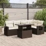 Set sofás de jardín 6 piezas y cojines ratán sintético marrón de , Conjuntos de jardín - Ref: Foro24-3326484, Precio: 466,29 ...