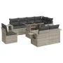 Set muebles jardín 9 pzas y cojines ratán sintético gris claro by , Garden sets - Ref: Foro24-3326503, Price: 723,74 €, Disco...