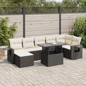 Set de sofás de jardín y cojines 8 piezas ratán sintético negro by , Garden sets - Ref: Foro24-3326517, Price: 518,34 €, Disc...