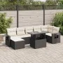 Set de sofás de jardín y cojines 8 piezas ratán sintético negro by , Garden sets - Ref: Foro24-3326517, Price: 518,34 €, Disc...