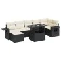 Set de sofás de jardín y cojines 8 piezas ratán sintético negro by , Garden sets - Ref: Foro24-3326517, Price: 518,34 €, Disc...