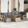 Set de sofás de jardín y cojines 8 piezas ratán sintético beige von , Gartensets - Ref: Foro24-3326520, Preis: 563,15 €, Raba...