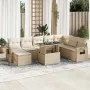Set de sofás de jardín con cojines 9 pzas ratán sintético beige by , Garden sets - Ref: Foro24-3326529, Price: 683,69 €, Disc...