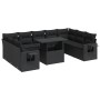 Set de sofás de jardín y cojines 10 pzas ratán sintético negro by , Garden sets - Ref: Foro24-3326536, Price: 715,53 €, Disco...