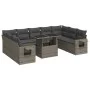 Set de sofás de jardín y cojines 10 pzas ratán sintético gris by , Garden sets - Ref: Foro24-3326541, Price: 657,11 €, Discou...