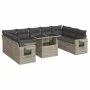 Set sofás jardín 10 pzas con cojines ratán sintético gris claro by , Garden sets - Ref: Foro24-3326543, Price: 731,36 €, Disc...