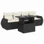 Set de muebles de jardín 5 pzas y cojines ratán sintético negro by , Garden sets - Ref: Foro24-3326557, Price: 372,14 €, Disc...