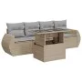 Juego de sofás jardín con cojines 5 pzas ratán sintético beige von , Gartensets - Ref: Foro24-3326560, Preis: 382,60 €, Rabat...