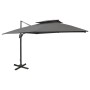 Cantilever umbrella with double roof anthracite gray 300x300 cm by vidaXL, Umbrellas - Ref: Foro24-312372, Price: 335,47 €, D...