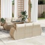 Juego de sofás jardín con cojines 6 pzas ratán sintético beige by , Garden sets - Ref: Foro24-3326569, Price: 553,36 €, Disco...