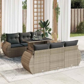 Set de sofás de jardín 7 pzas con cojines ratán sintético gris von , Gartensets - Ref: Foro24-3326581, Preis: 538,96 €, Rabat...
