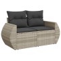 Set de sofás de jardín 7 pzas con cojines ratán PE gris claro von , Gartensets - Ref: Foro24-3326583, Preis: 563,22 €, Rabatt: %