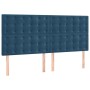 Estructura de cama sin colchón terciopelo azul oscuro 140x200cm