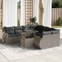 Set de sofás de jardín con cojines 9 pzas ratán sintético gris von , Gartensets - Ref: Foro24-3326611, Preis: 621,08 €, Rabat...