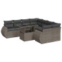 Set de sofás de jardín con cojines 9 pzas ratán sintético gris von , Gartensets - Ref: Foro24-3326611, Preis: 621,08 €, Rabat...