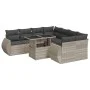 Set muebles jardín 9 pzas y cojines ratán sintético gris claro von , Gartensets - Ref: Foro24-3326613, Preis: 685,63 €, Rabat...