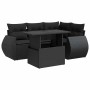Set de muebles de jardín 5 pzas y cojines ratán sintético negro de , Conjuntos de jardín - Ref: Foro24-3326626, Precio: 409,2...