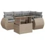 Juego de sofás jardín con cojines 5 pzas ratán sintético beige by , Garden sets - Ref: Foro24-3326630, Price: 406,10 €, Disco...