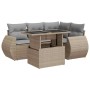 Juego de sofás jardín con cojines 5 pzas ratán sintético beige by , Garden sets - Ref: Foro24-3326630, Price: 413,92 €, Disco...