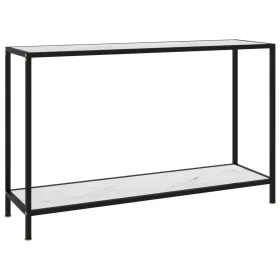 White tempered glass console table 120x35x75 cm by vidaXL, Side tables - Ref: Foro24-322841, Price: 65,63 €, Discount: %