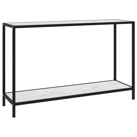 Weißer Konsolentisch aus gehärtetem Glas 120x35x75 cm von vidaXL, Seitentische - Ref: Foro24-322841, Preis: 66,59 €, Rabatt: %