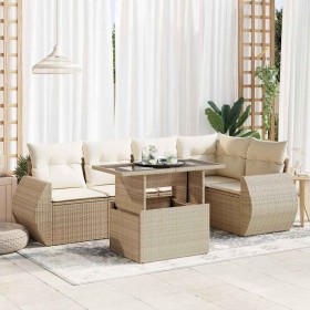 Juego de sofás jardín con cojines 6 pzas ratán sintético beige de , Conjuntos de jardín - Ref: Foro24-3326639, Precio: 526,97...