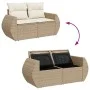 Juego de sofás jardín con cojines 6 pzas ratán sintético beige von , Gartensets - Ref: Foro24-3326639, Preis: 524,56 €, Rabat...