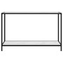 White tempered glass console table 120x35x75 cm by vidaXL, Side tables - Ref: Foro24-322841, Price: 66,59 €, Discount: %