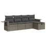 Juego de sofás jardín con cojines 5 pzas ratán sintético gris by , Garden sets - Ref: Foro24-3325466, Price: 316,17 €, Discou...