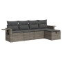 Juego de sofás jardín con cojines 5 pzas ratán sintético gris von , Gartensets - Ref: Foro24-3325466, Preis: 320,89 €, Rabatt: %