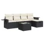 Set de sofás de jardín 6 piezas y cojines ratán sintético negro by , Garden sets - Ref: Foro24-3325472, Price: 357,25 €, Disc...