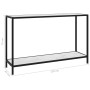 Weißer Konsolentisch aus gehärtetem Glas 120x35x75 cm von vidaXL, Seitentische - Ref: Foro24-322841, Preis: 66,59 €, Rabatt: %