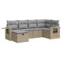 Juego de sofás jardín con cojines 6 pzas ratán sintético beige von , Gartensets - Ref: Foro24-3325485, Preis: 410,30 €, Rabat...