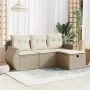 Juego de sofás jardín con cojines 4 pzas ratán sintético beige by , Garden sets - Ref: Foro24-3325554, Price: 336,36 €, Disco...