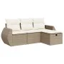 Juego de sofás jardín con cojines 4 pzas ratán sintético beige by , Garden sets - Ref: Foro24-3325554, Price: 336,36 €, Disco...
