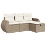 Juego de sofás jardín con cojines 4 pzas ratán sintético beige von , Gartensets - Ref: Foro24-3325554, Preis: 329,65 €, Rabat...