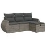 Set de sofás de jardín 4 pzas y cojines ratán sintético gris by , Garden sets - Ref: Foro24-3325556, Price: 274,19 €, Discoun...