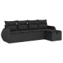 Set de muebles de jardín 5 pzas y cojines ratán sintético negro von , Gartensets - Ref: Foro24-3325561, Preis: 344,78 €, Raba...