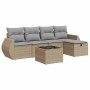 Juego de sofás jardín con cojines 6 pzas ratán sintético beige by , Garden sets - Ref: Foro24-3325575, Price: 399,42 €, Disco...